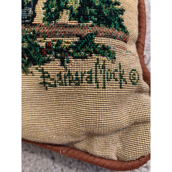 Vintage‎ Santa Claus Tapestry Throw Pillow 16 x 16 - Picture 5 of 7